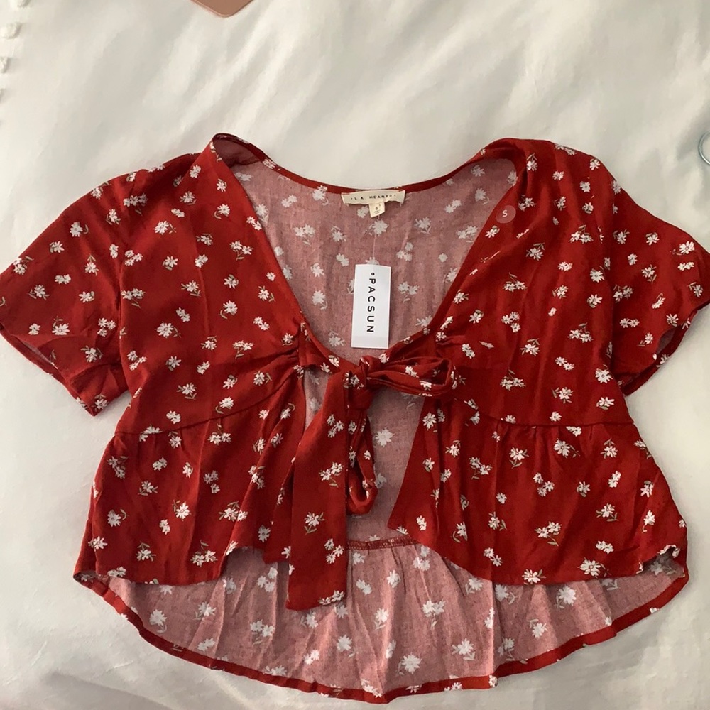 PacSun Womens tie front shirt